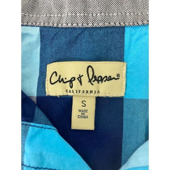 Chip & Pepper Checkered Blue Pearl Snap Shirt 100% Cotton - Men's Size Small - Picture 5 of 11